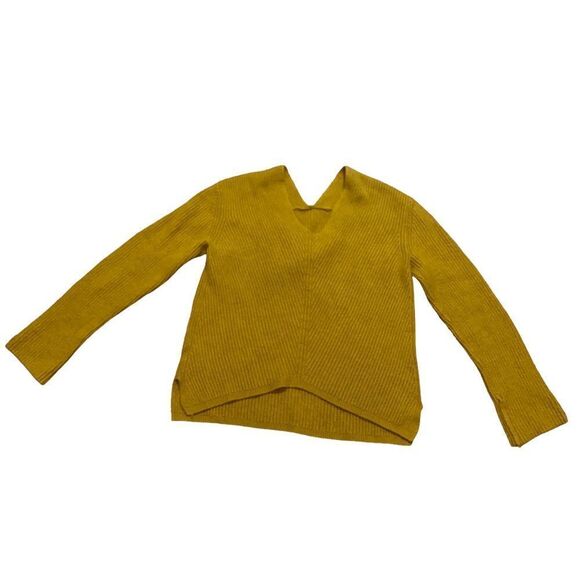 Beautiful Yellow Mango (M.N.G.) oversized v-neck mohair sweater XS - Picture 1 of 3